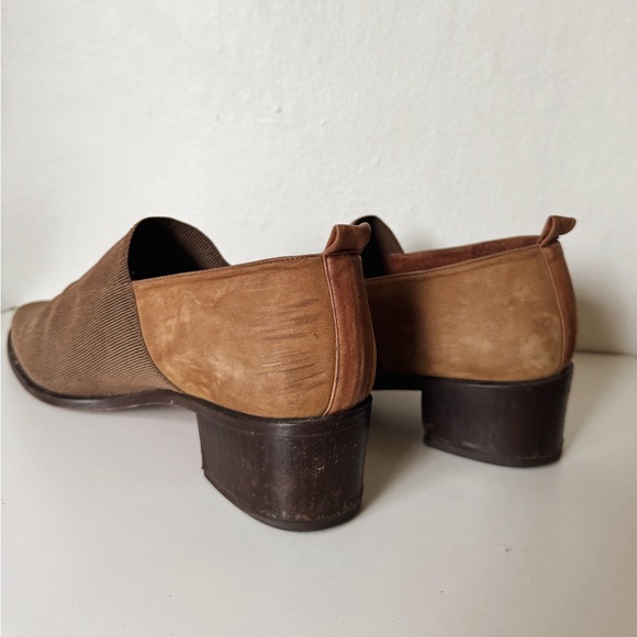 Donald J Pliner Leather Block Heel Loafers - Picture 7 of 9